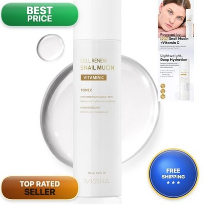MISSHA Cell Renew Snail Mucin Vitamin C Toner 5.07 Fl Oz - Korean Skincare