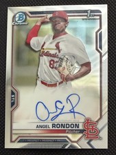 2021 Bowman Chrome - Prospect Autographs Angel Rondon #CPA-ARO Refractor /499  