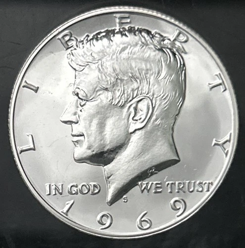1969-S Kennedy Half Dollar Direct From Proof Set- 40% Silver!