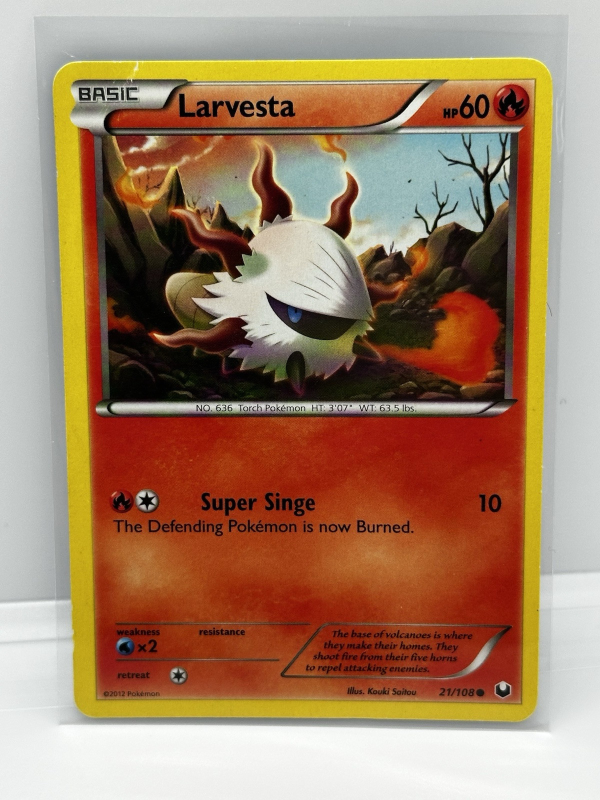 Pokemon Dark Explorers Common Card - Larvesta 21/108