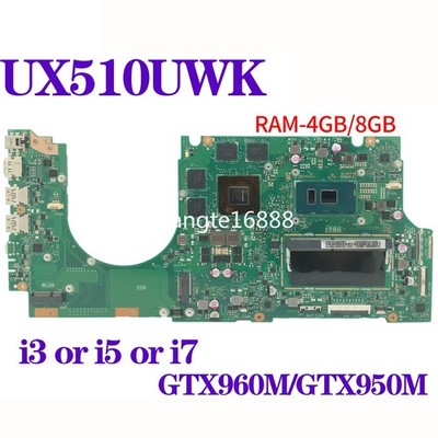 UX510UWK For Asus UX510UXK UX510UW Motherboard W/ I5 I7 CPU GTX950 GTX960M GPU