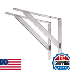 CLT 18"x12" Shelf Bracket Heavy Duty Stainless Steel 550lb Max Load Solid