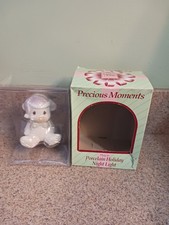 1994 Precious Moments Bear Night Light Porcelain Holiday plug in RARE 112178T