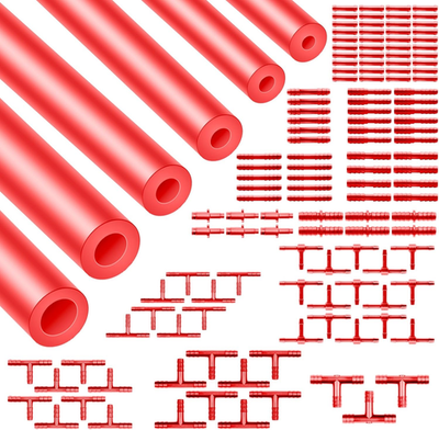 #ad Red Vacuum Hose Kit 6PCS 5FT 1 8quot; 5 32quot; 3 16quot; 1 4quot; 5 16quot; 3 8quot; Tubings with Colo $35.65