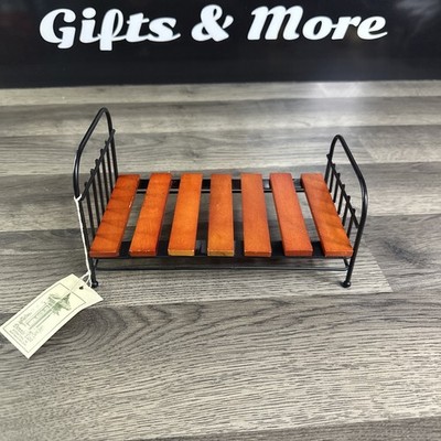 DENNIS EAST SMALL Wood & Wire  Doll House Bed.