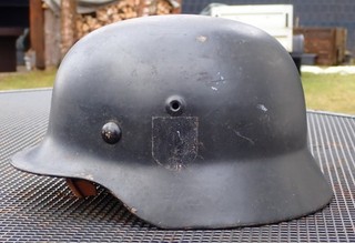M Wehrmacht 2.WK Stahlhelm M40 SE Größe 68 weiterverwendet Tschechoslowakei