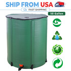 50 Gallon Folding Portable Rain Barrel Water Collector Water Storage Tank Green