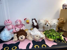 Mixed Lot of 12 Webkinz Ganz Plush Stuffed Animals Toys (No Codes)