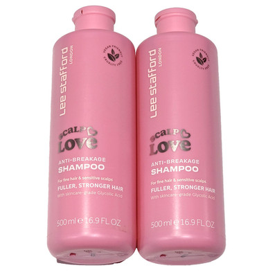 2 Pack Lee Stafford London Scalp Love Anti Breakage Shampoo Fuller Stronger Hair