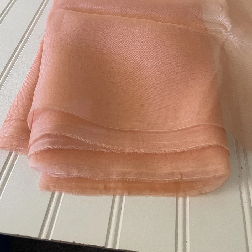 SILK Pastel SALMON, FABRIC 11 Yards x 22 Inches Wide or 396 Inches x 22 Wide - Image 2 of 4