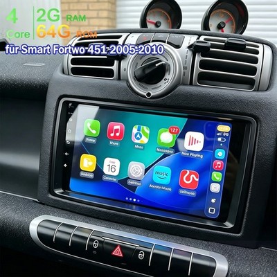 Android 15 Für Smart Fortwo 451 2005-10 64G Autoradio DAB+ Carplay GPS Navi RDS