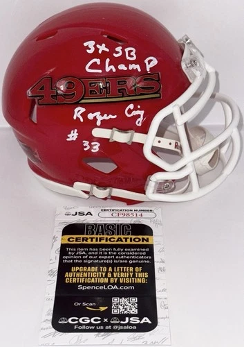 Roger Craig Signed Autographed Custom San Francisco 49ers Mini Helmet JSA COA