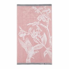 Ted Baker Pink Botanical Birds Bath Sheet Hand Towel Luxury Cotton Bundle Online