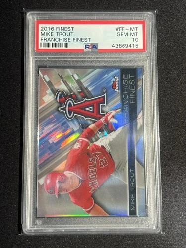 2016 Topps Finest Mike Trout #FF-MT Franchise Finest PSA 10 Gem Mint Angels MVP