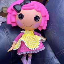 LALALOOPSY/ CRUMBS SUGAR COOKIE Pink Hair Black Bow Dress Shoes 2009 12" Doll