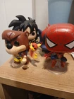 Funko Pop Lot Used Yamcha Banjo Kazooie Zorua Jeff The Shark Spider Man