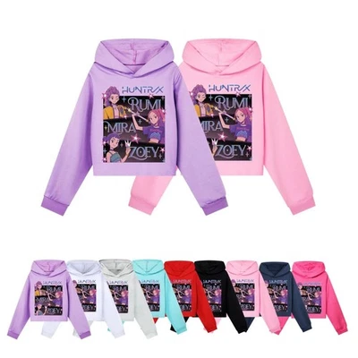 MARKENLOS Mädchen-Dämonenjäger-Hoodies Lange Ärmel Sweatshirt KPOP Pullover Strickpullover