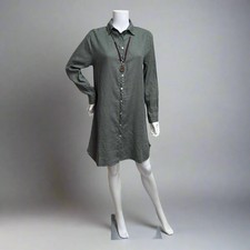 Shirt Dress in Hanky Linen by Cut-Loose - CLOSEOUT
