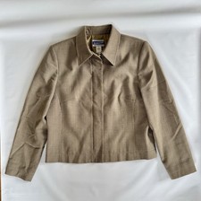 Pendleton Women s 100 Virgin Wool Jacket Tan Check USA Size 6 Zip Button