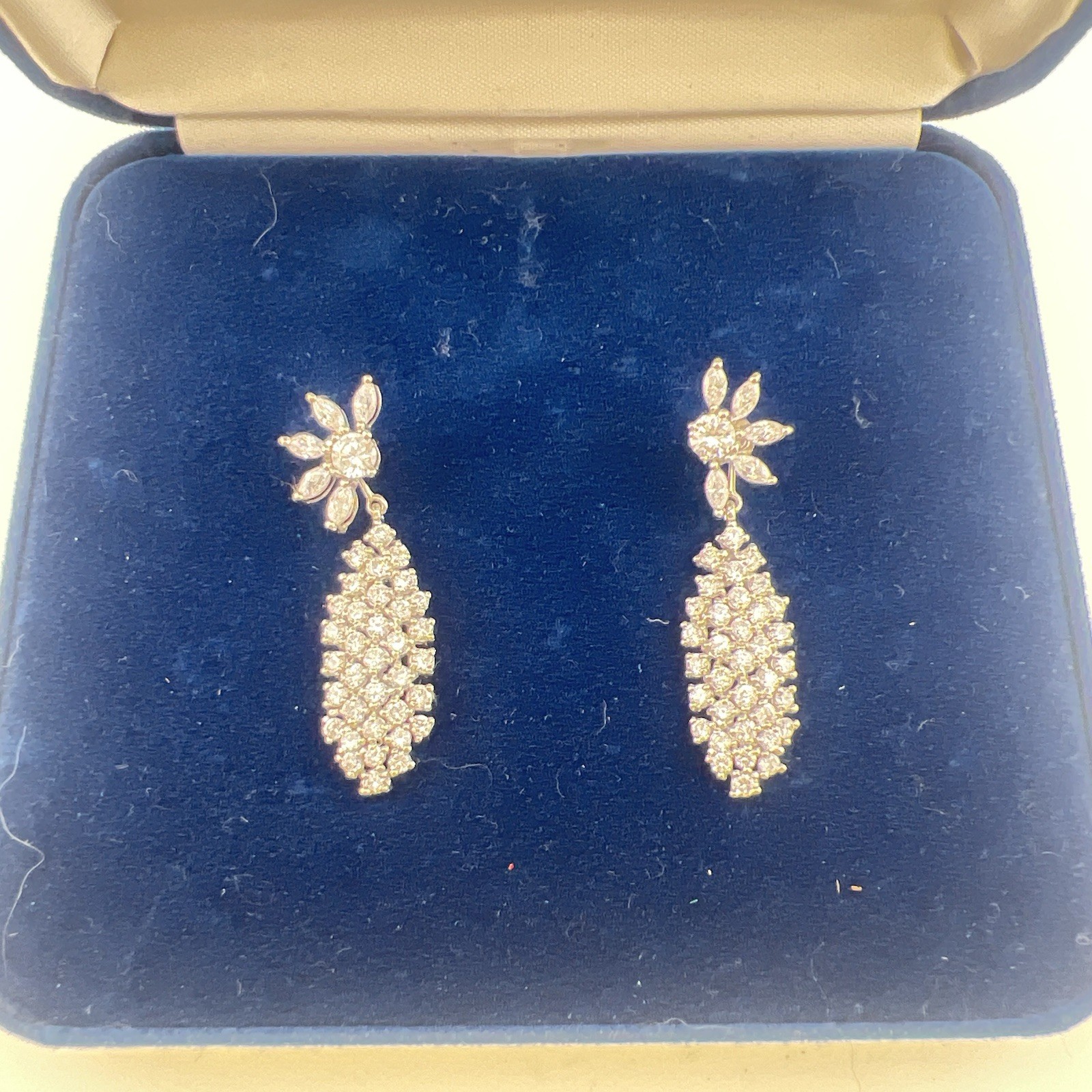 Camrose & Kross JBK Earrings Interchangeable Clear Rhinestone Crystal Cocktail