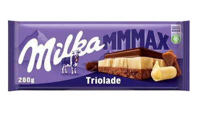 Milka MMMAX Triolade 280g - Alpenmilch Weiße und Dunkle Schokolade - XXL Tafel