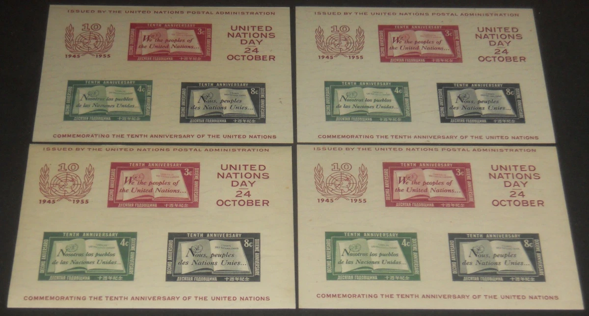 Sellos De Colección Naciones Unidas 1975 - Serie Completa 283A-288, Nuevos Con Goma Original, Tema 30 Años ONU Y Namibia