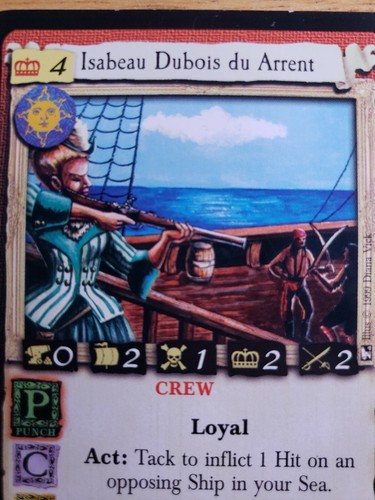 5x Vintage OOP 7th Sea CCG Isabeau Dubois du Arrent Collectible Trading Card - Imagen 3 de 5