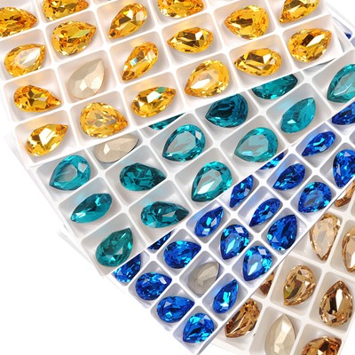 Favorite High-quality K9 Colorful Pear Fancy Stones Jewelry Macking Accessories