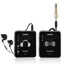 LEKATO Wireless 2.4G Guitar Transmitter Receiver Beltpack Automatic Pairing US
