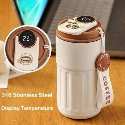 450 ml Thermosflasche Smart Display Temperatur 316, Kaffeetasse Business 