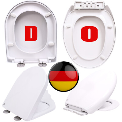 Neu Toilettendeckel WC Sitz mit Softclose Absenkautomatik Klodeckel O/D-Form DE