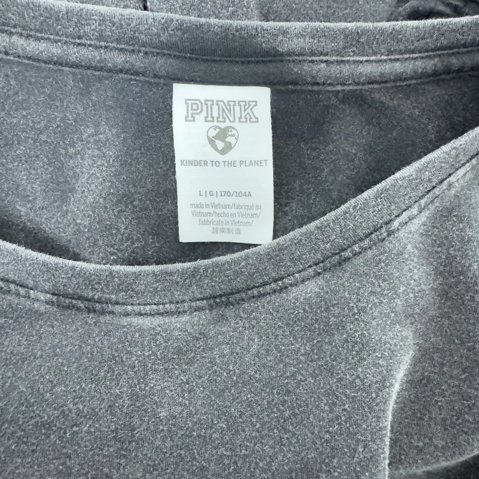 UNDERCOVER Abito ROSA Victorias Secret increspato manica corta girocollo mini maglietta taglia L