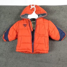 Oshkosh B'Gosh Jacket Baby 12 Months Orange Full Zip Warm Winter Weight Hooded