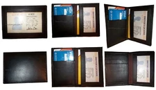 Lot of 2 business card case slim leather credit business card case 2 id 3 cards