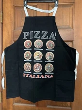 Italian kitchen cooking apron With Pocket And Pictures of Pizzas 
