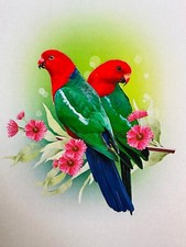 ORIGAMI POP CARD DOUBLE Australian King Parrots Happy Father's Day 3D Pop Card