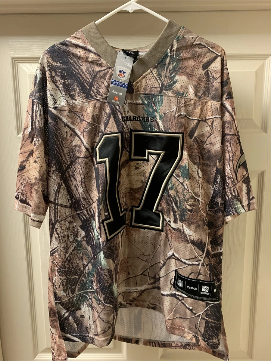 Philip Rivers Chargers Elite Camo Real tree Jersey Reebok SIZE M
