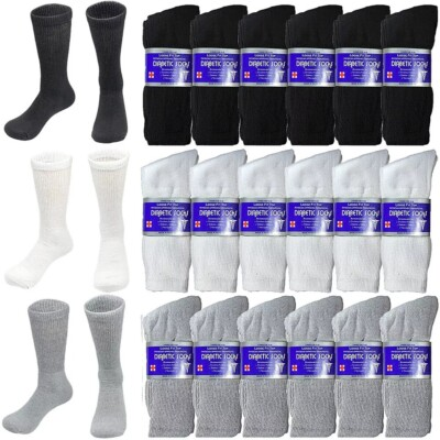 #ad Wholesale Bulk Mens Diabetic Crew Socks Health Circulatory Size 9 1110 1313 15 $69.99