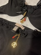 RARE Roberto Cavalli Vintage Bra Brief Lingerie Set 12D/S 1990