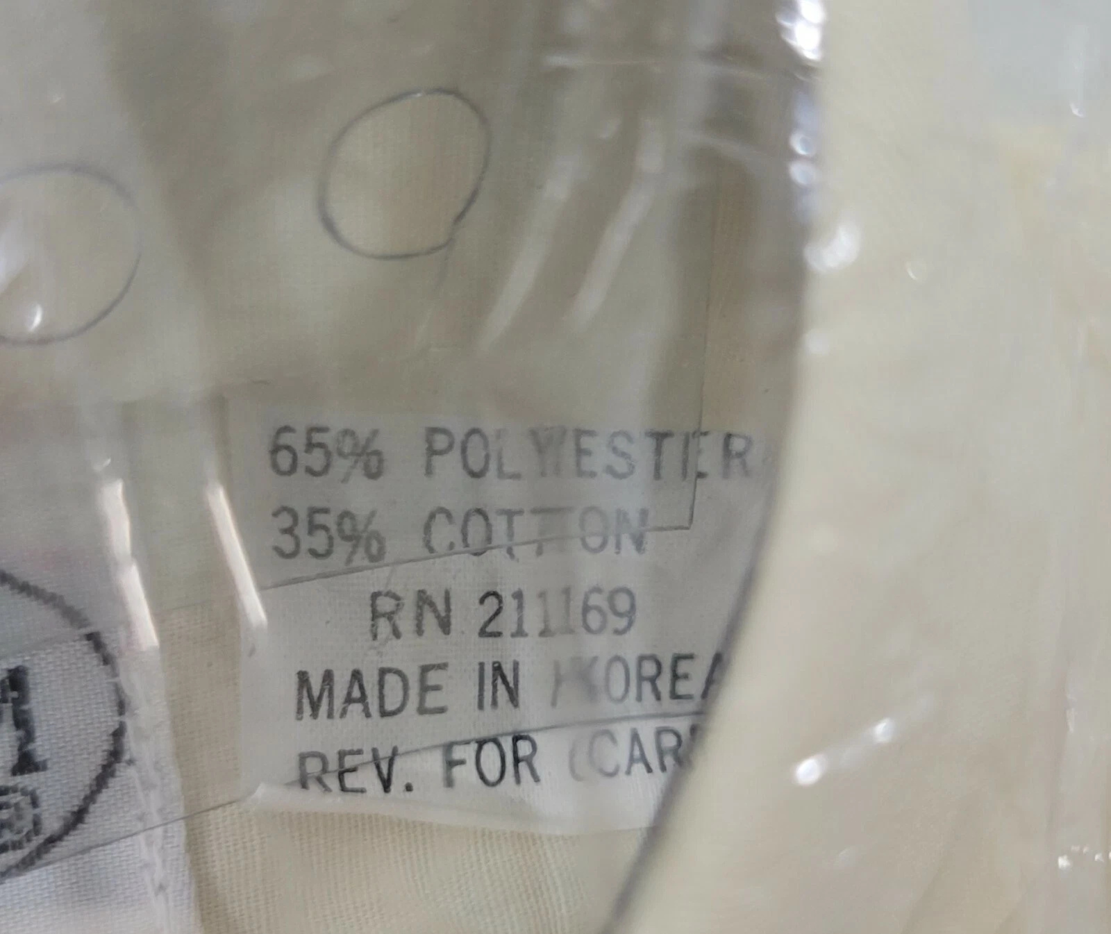 OFF WHITE AJ) Camicia elegante vintage Fruit of the Loom Woolworth's ragazzo manica lunga bianco sporco