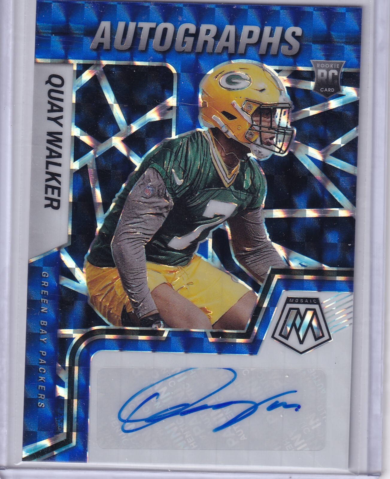 Quay Walker Panini Mosaic Rookie Autograph Mosaic #RAMQW Blue Mosaic