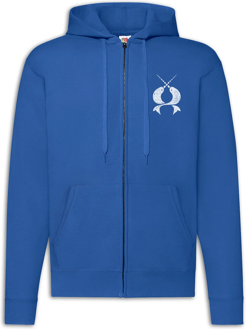 Narwhal Territory Zipper Hoodie Into The Realm Symbol Badlands Sign Logo Baron