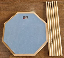 Drum Republic Silent Drum Practice Pad w/ 6 Drumsticks 