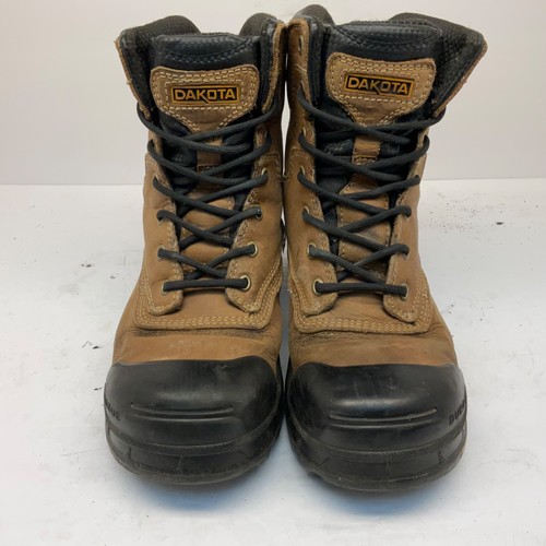 Botas de trabajo Dakota para mujer 8" cuatro básicas punta de acero placa compuesta 8006 tostadas 9M - Imagen 2 de 9
