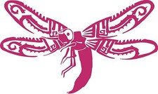 Dragonfly Butterfly Bug Wings Tribal Car Truck Window Laptop Vinyl Decal Sticker