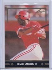 Reggie Sanders 1991 Leaf Gold Leaf Rookies Baseball Card BC10 Grade NM
