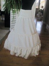 Hoop Skirt Slip Original 25" Waist 42" Length Antique