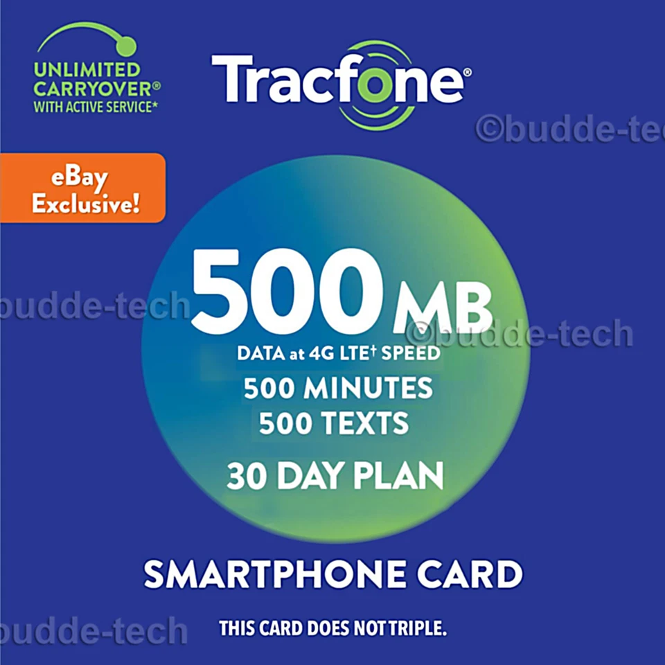 TrakFone TracFone Smartphone Plan 30 Days of Service/500 min/500mb data/500 text - Image 2 of 4
