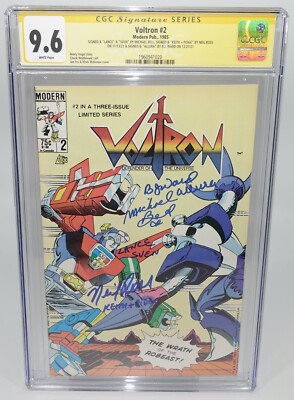 VOLTRON #2 MODERN PUB. 1985 SIGNED BY MICHAEL BELL, NEIL ROSS +1 CGC 9.6 SS