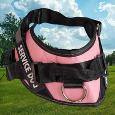 Service Dog Harness Walking Leash Adjustable Fitting . Medium Dog In Size